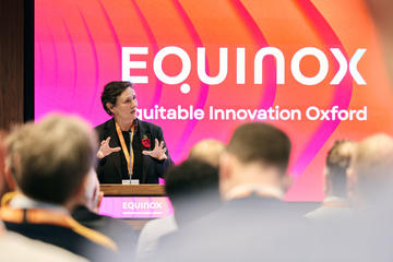 The VC addressing attendees at the Equinox launch event