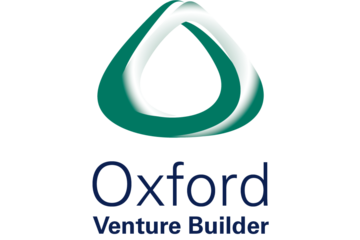 Green triangle logo with shading and oxford venture builder text