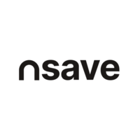 Nsave logo, black text on white background