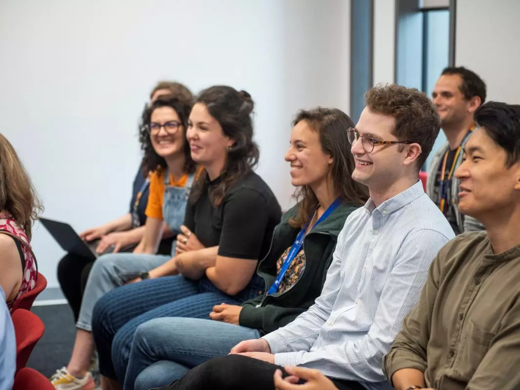 AUDIENCE IN A LECTURE AT THE OXFORD UNIVERSITY CENTRE FOR INTEGRATIVE NEUROIMAGING