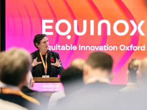 The VC addressing attendees at the Equinox launch event