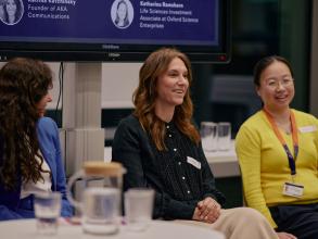 Panellists deep in discussion during an event